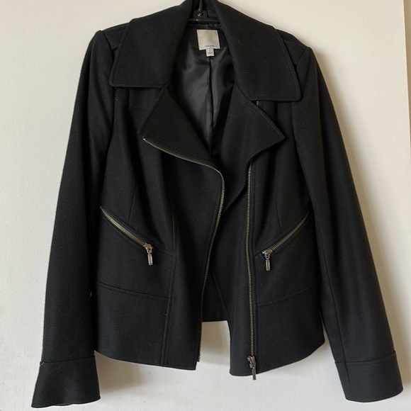 Halogen Asymmetrical Black Zip Blazer - Picture 4 of 8